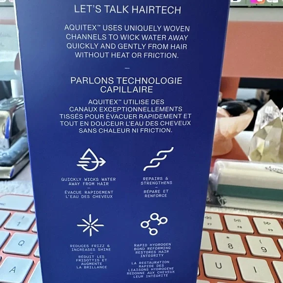 Aquis Towel Hair-Drying Tool - Woven With Aquitex Microfiber New in Box - Picture 3 of 3